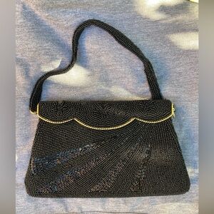 Beaded Vintage Handbag Scalloped